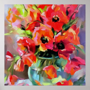 Poster Des Pépites Dans Un Vase En Verre
