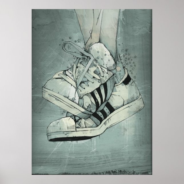 Poster des pieds sportifs (Devant)