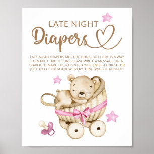Poster des plongeurs de nuit du Baby shower de l'o