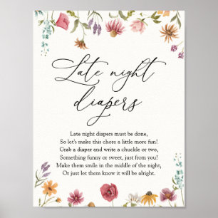 Poster des plongeurs de nuit fleur sauvage