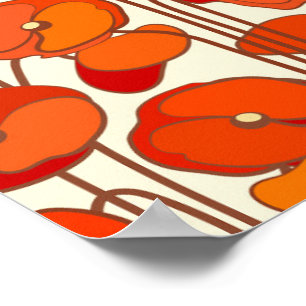 Poster des Poppies Art Nouveau