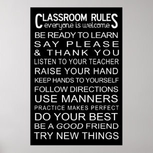 Poster des règles de classe