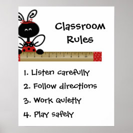 Poster des règles de classe de l'enseignant