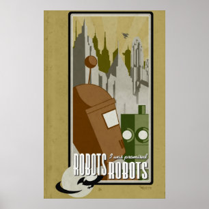 Poster Des robots ! On m'a promis des robots !