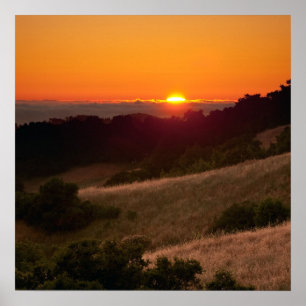 Poster des schönen kalifornischen Sonnenuntergangs