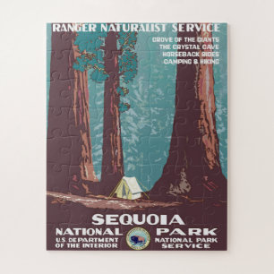 Poster des Sequoia-Nationalparks von 1938