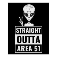 Poster des signes de paix Aliens en périphérie dro