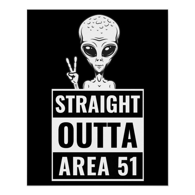 Poster des signes de paix Aliens en périphérie dro (Devant)