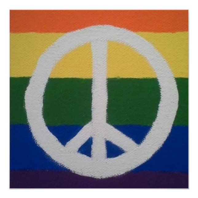 Poster des signes de paix arc-en-ciel (Devant)