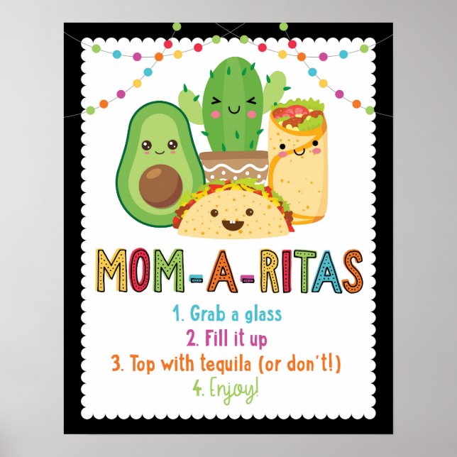 Poster des signes Fiesta Mom-A-Ritas (Devant)