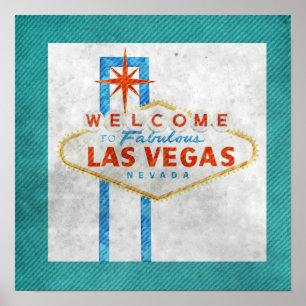 Poster des signes Vegas vintage