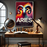 Poster des signes Zodiac de Aries