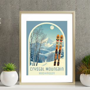 Poster des Skigebiets Crystal Mountain Washington