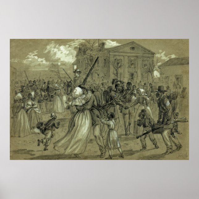 POSTER DES SOLDATS AFRICAINS AMÉRICAINS RESTENT À LA MAIS (Devant)