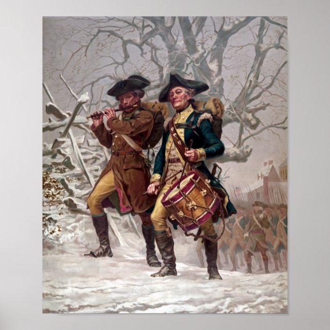 Poster Des soldats de la guerre révolutionnaire marchent (Devant)