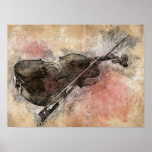 Poster Des sons de musique. Violon