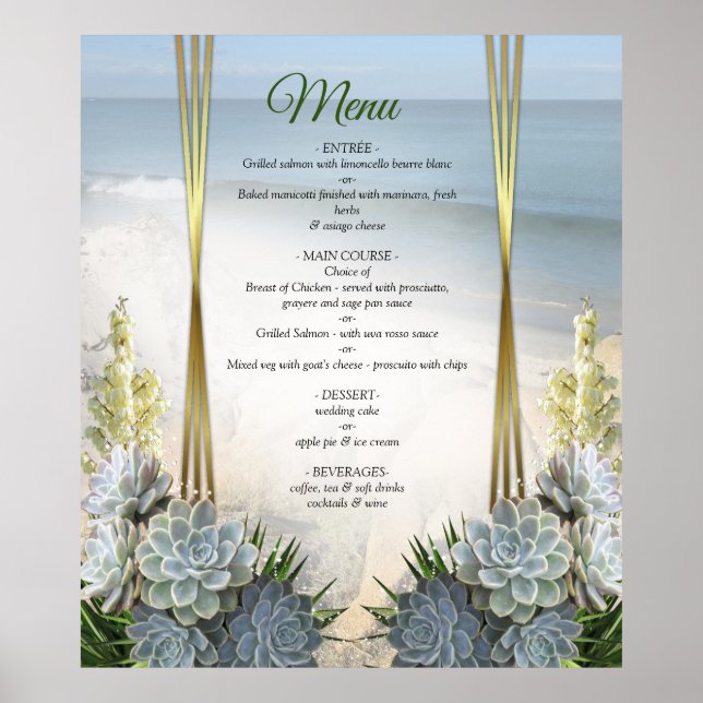 Poster Des teintes succulentes de blues pâles (Devant)