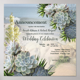 Poster Des teintes succulentes de blues pâles et de Faire