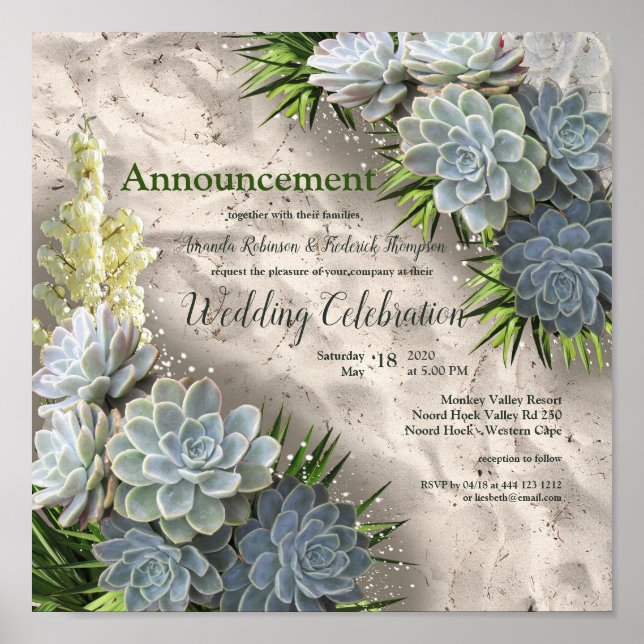 Poster Des teintes succulentes de blues pâles et de Faire (Devant)