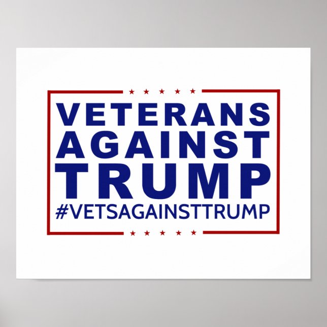 Poster des vétérans contre Trump (Devant)