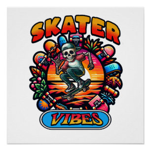POSTER DES VIBES DE SKATER !