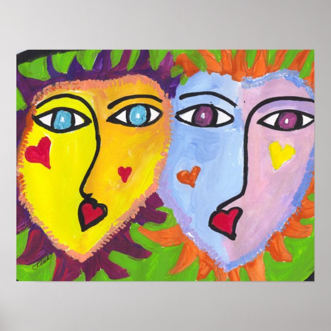 Poster des visages amusants (Devant)