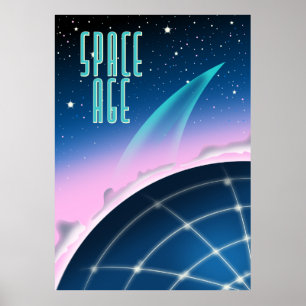 Poster des Weltraumwettlaufs der 1980er Jahre