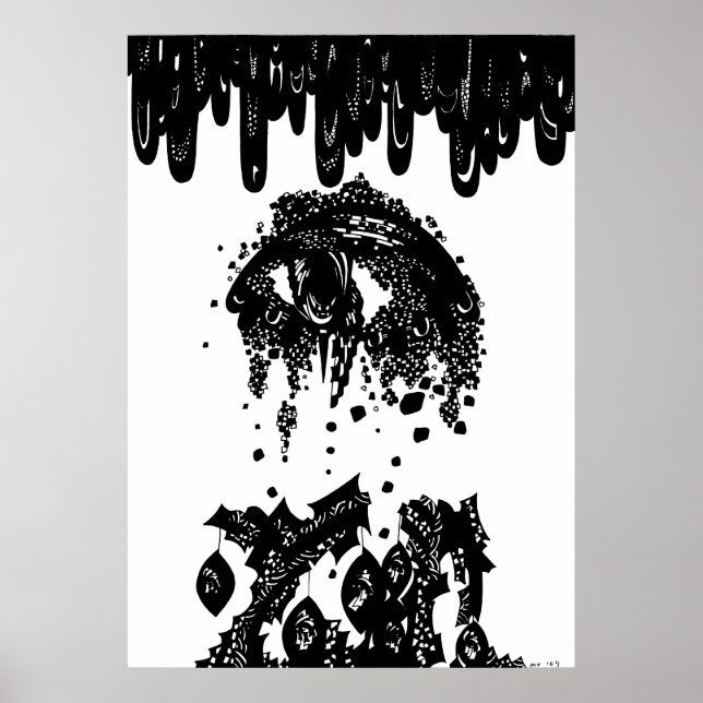 Poster Descente dans la tourmente (Devant)