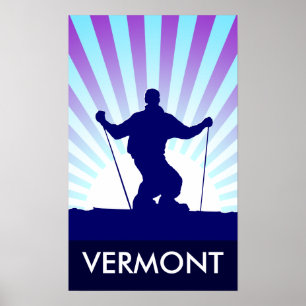 Poster descente ski vermont