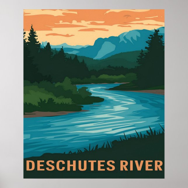 Poster Deschutes River Oregon (Devant)