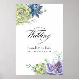 Poster Desert Cactus Succulents Mariage Accueil