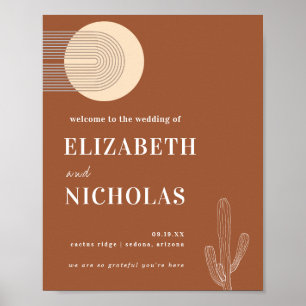 Poster Désert de Boho minimal moderne   Bienvenue à Terra