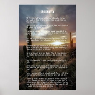 Poster Désert de DESIDERATA