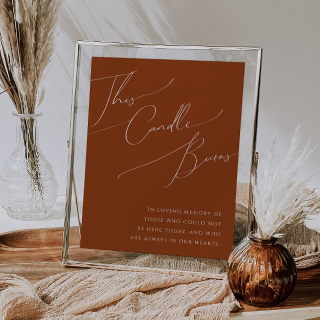 Poster Désert de Whimsical | Terracotta Cette Bougie Brûl (Créateur téléchargé)