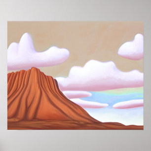 Poster Désert du Sud-Ouest et art minimaliste de Mesa