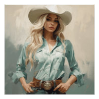 Desert Dusk : Cowgirl Wall Art
