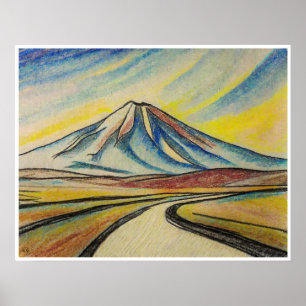 Poster Desert Road - Archivage Art Imprimer