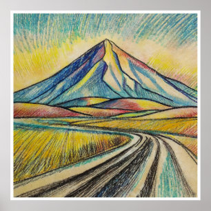 Poster Desert Road - Archivage Art Imprimer
