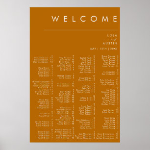 Poster Désert simple Siège Alphabétique Orange Brûlé