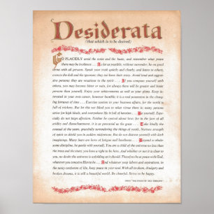 POSTER DESIDERATA