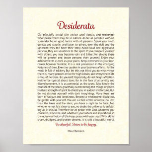 Poster Desiderata
