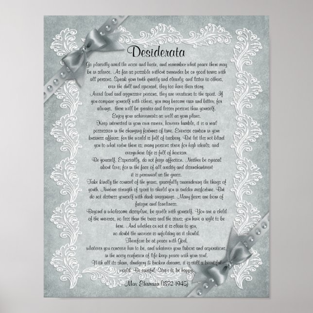 Poster Desiderata (Devant)