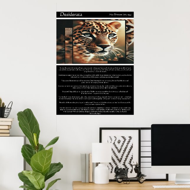 Poster Desiderata : Beauté dans la douceur (Bureau à domicile)