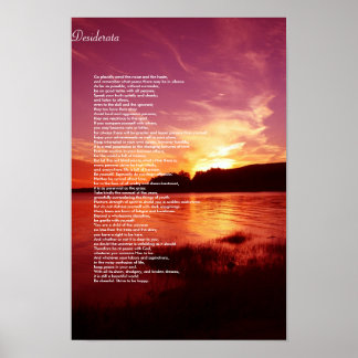 Poster Desiderata Canvas