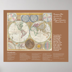 Poster Desiderata - Carte du Vieux Monde, 1794