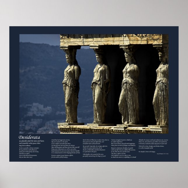 Poster Desiderata - Caryatides de l'Erechtheion (Devant)