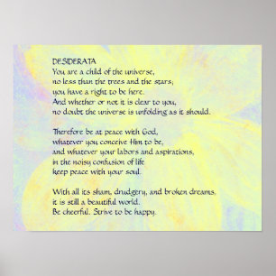 Poster DESIDERATA changeant l'affiche de marguerite