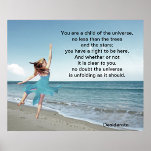 Poster Desiderata Child of Universe