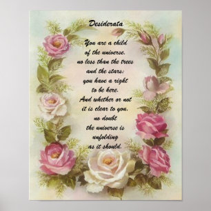 Poster Desiderata Child of Universe