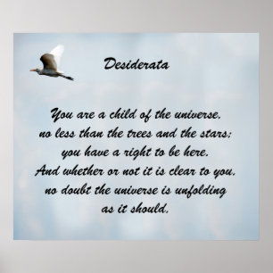 Poster Desiderata Child of Universe